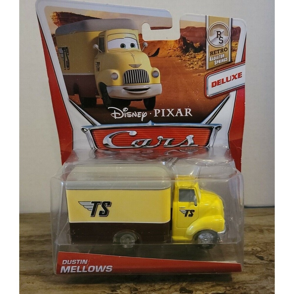 DISNEY PIXAR CARS  "DUSTIN MELLOWS" DELUXE MODEL, NEW IN PACKAGE, mattel RS